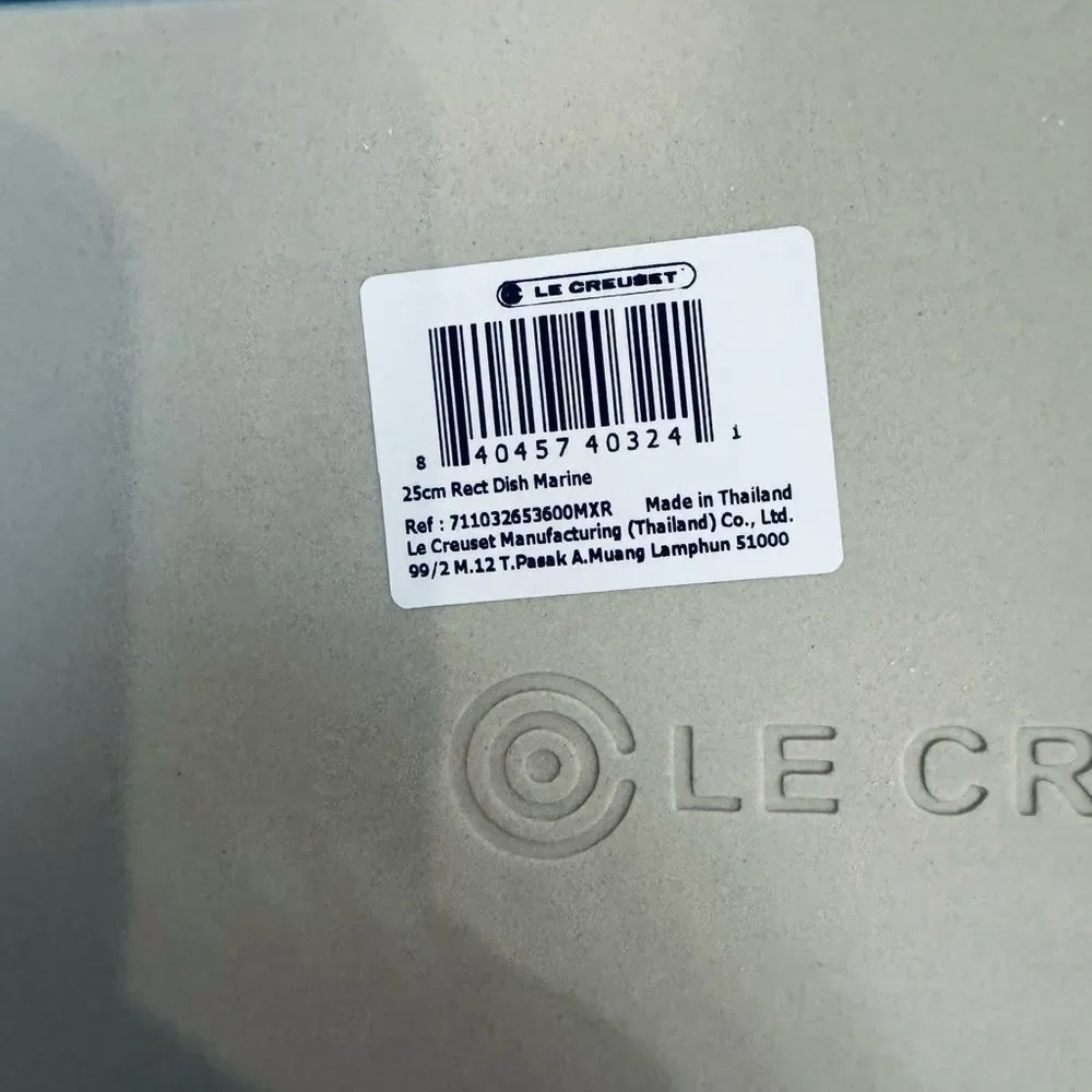 LeCreuset Marine Blue Ombré Ceramic Casserole Rectangular Baking Dish